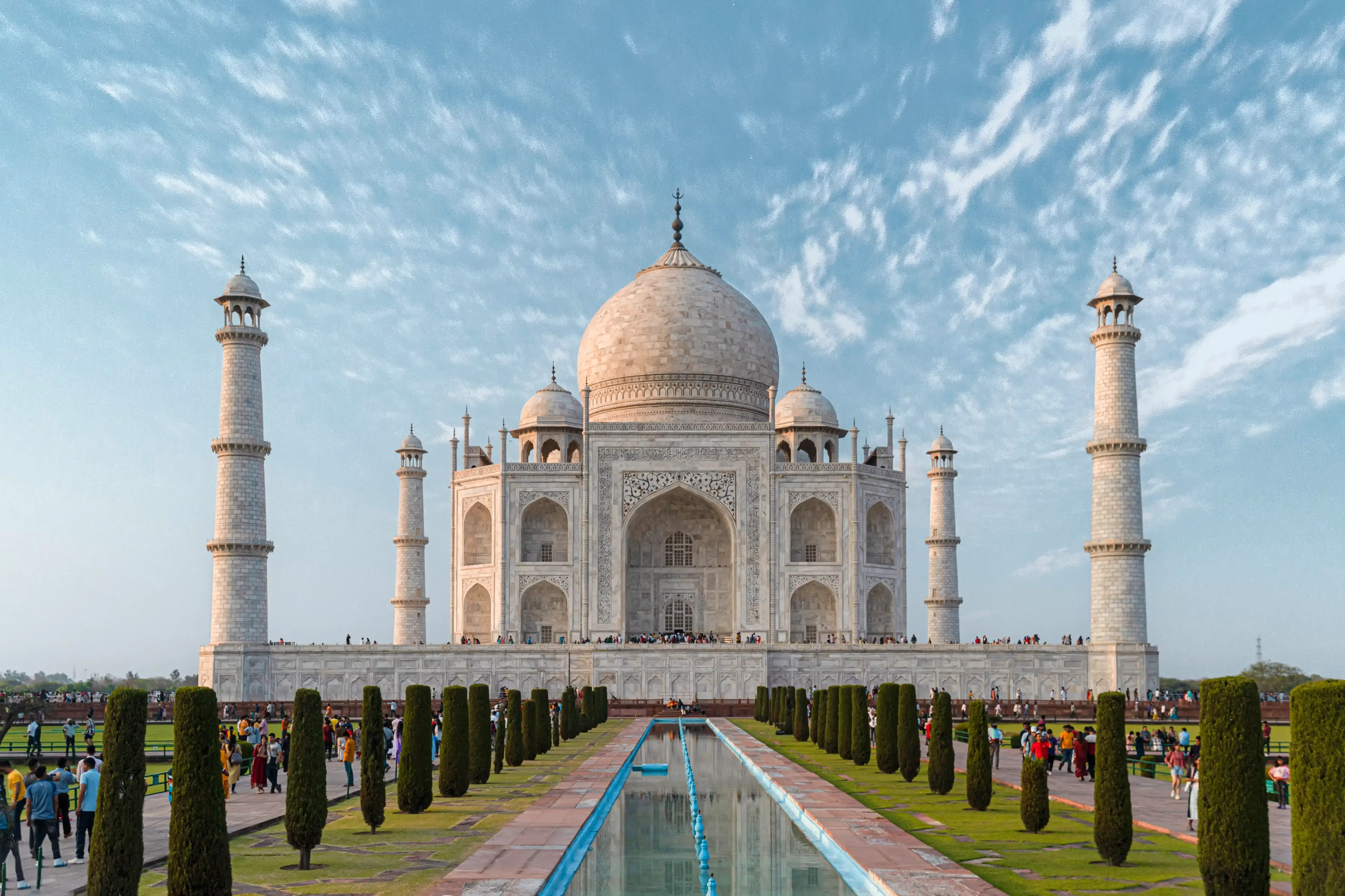Taj Mahal at sunrise, India